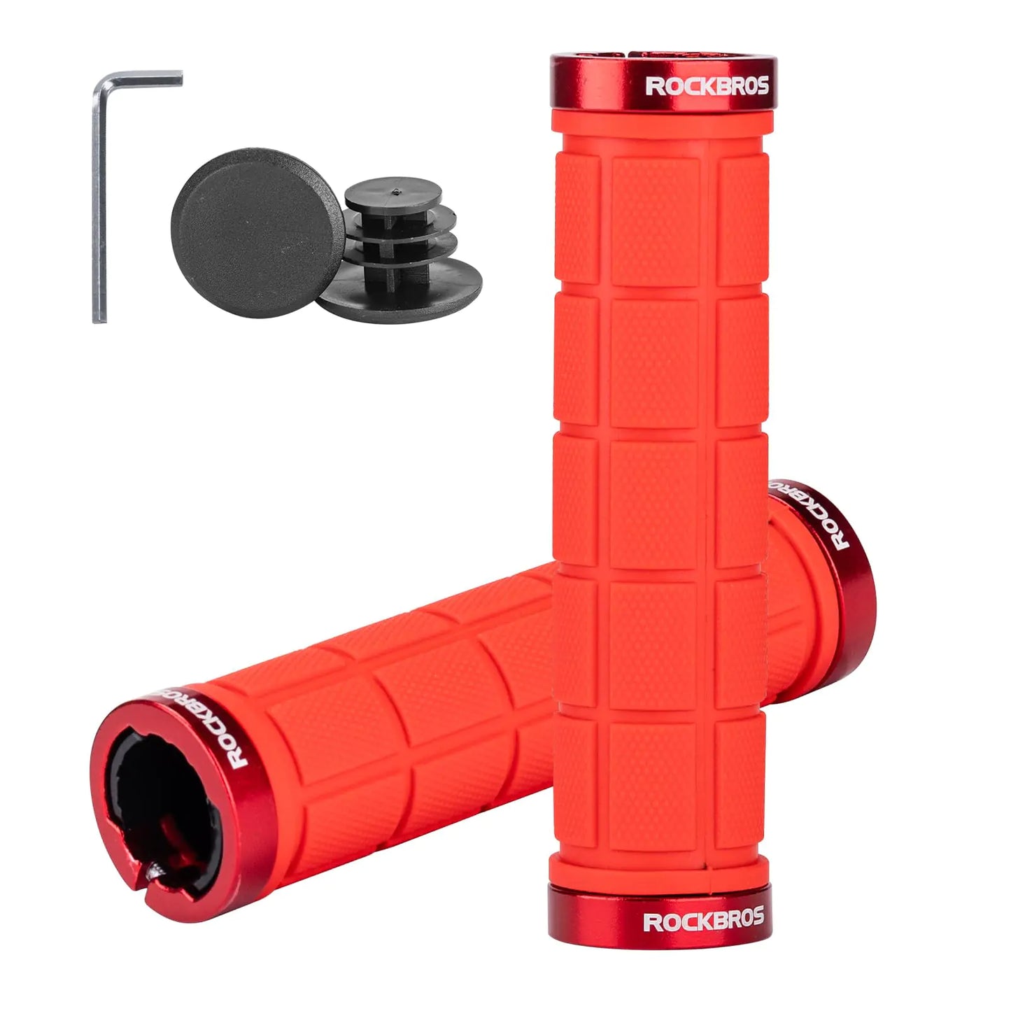 ROCKBROS Bike Handlebar Grips Bike Grips Double Lock On Comfortable Bicycle Handlebar Grips Non-Slip for Mountain Bike BMX Bike Scooter Beach Cruiser Folding Bike