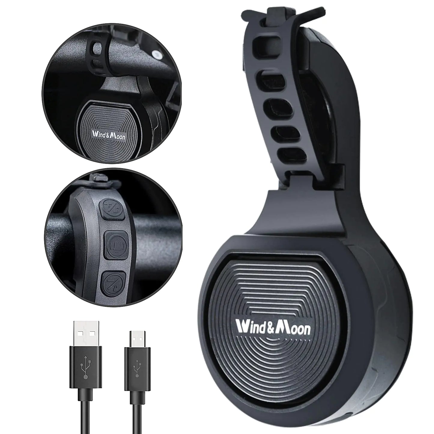 Electric Bike Horn 80-130db Adjustable Volume Bike Alarm for Adult Bicycle Bell with Long Battery LifeIPX6 Waterprooffor Mountain Bike/Road Bike/Electric Scooter