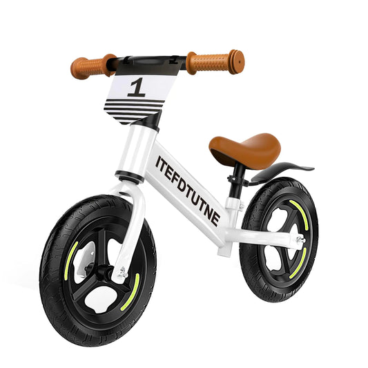 ITEFDTUTNE Toddler Balance Bike 12inch No Pedal Kids Balance Bike Balance Bike for 2 3 4 5 Year Old Toddler Bike with Customize Plate
